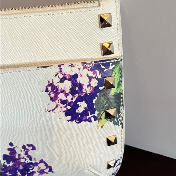 White House Black Market Floral Studded Clutch - Picture 2 of 9